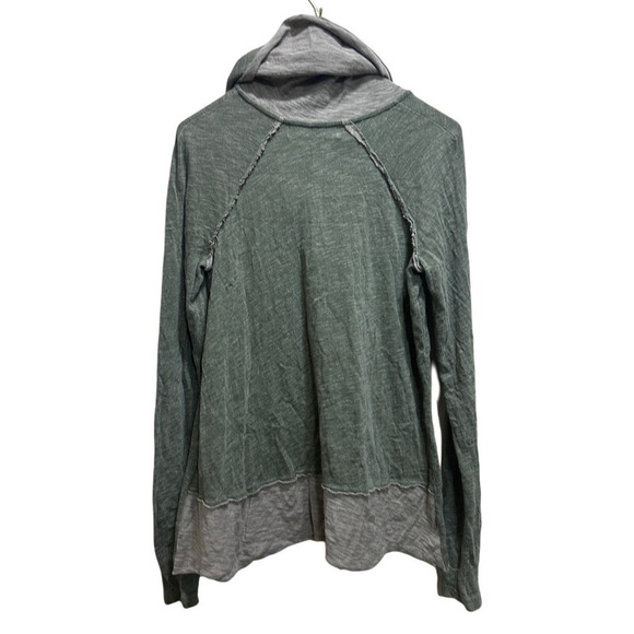 Free People FP BEACH Cocoon Oversize One Body Small Pullover Top Cowl Neck Green - Picture 5 of 8